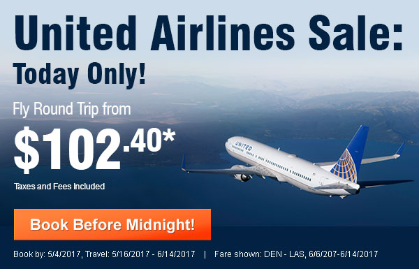 United Airlines Sale: 24 Hours Only!