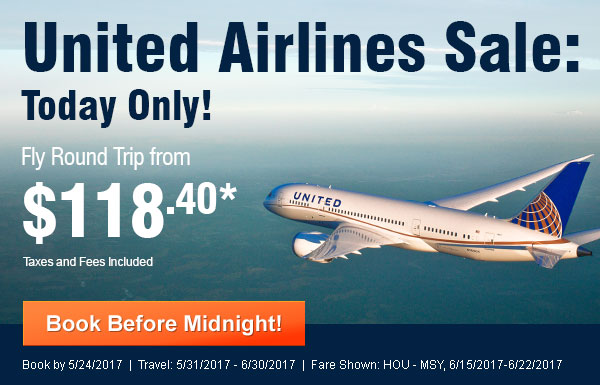 24-Hour United Airlines Sale!