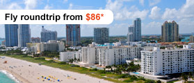 Fly roundtrip from $86*